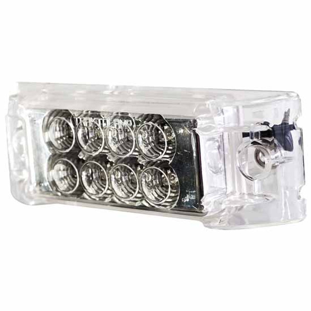 2 X 6 Inch Marker Light 10 Diode - Red LED / Clear Lens