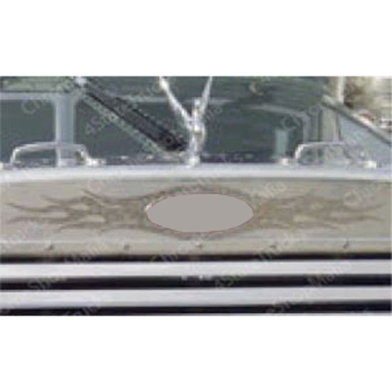 TPHD Stainless Steel Grille Scorched Logo Trim For Peterbilt 300 Series