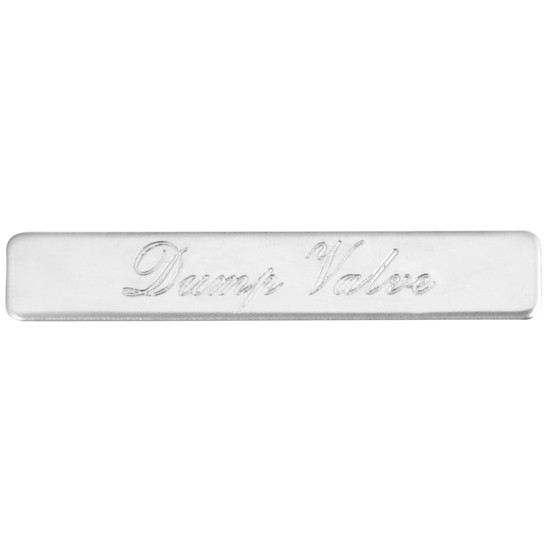 Stainless Steel Dump Valve Stick On Insert Plate For Switch Guard For Kenworth