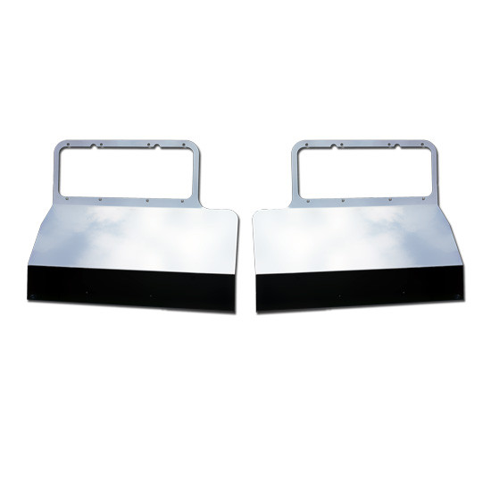 Fender Shields For Dual Square Headlights For Peterbilt 379