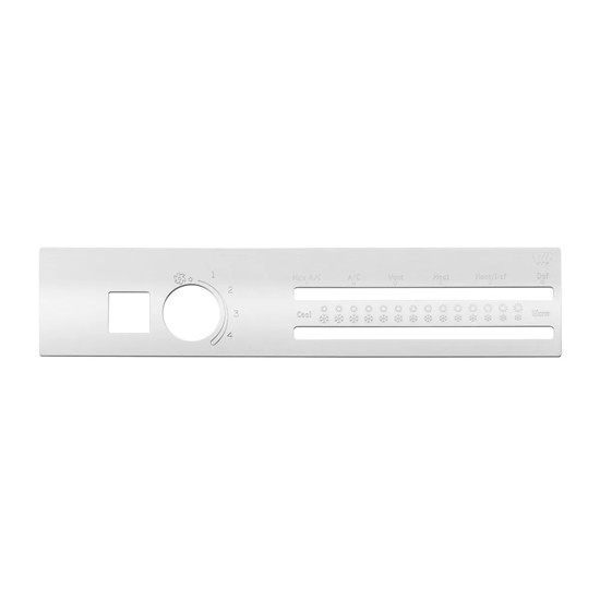Stainless Steel AC & Heater Control Plate With Square Recycle Holes For Freightliner