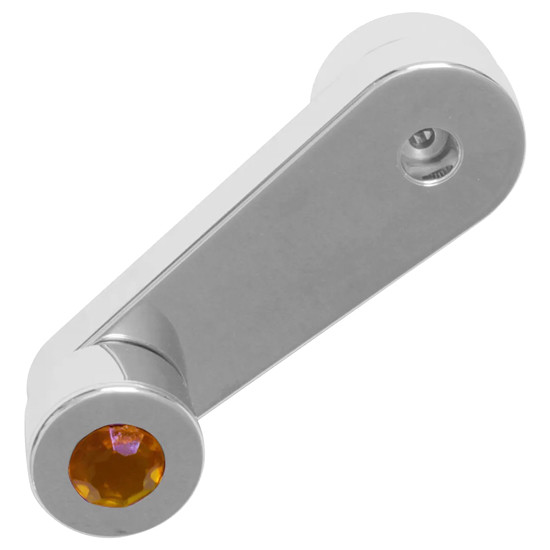 Chrome Plastic Window Crank With Amber Jewel For Freightliner
