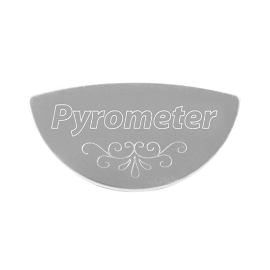 Stainless Steel Fuel Level Gauge Emblem - Adhesive Back For International