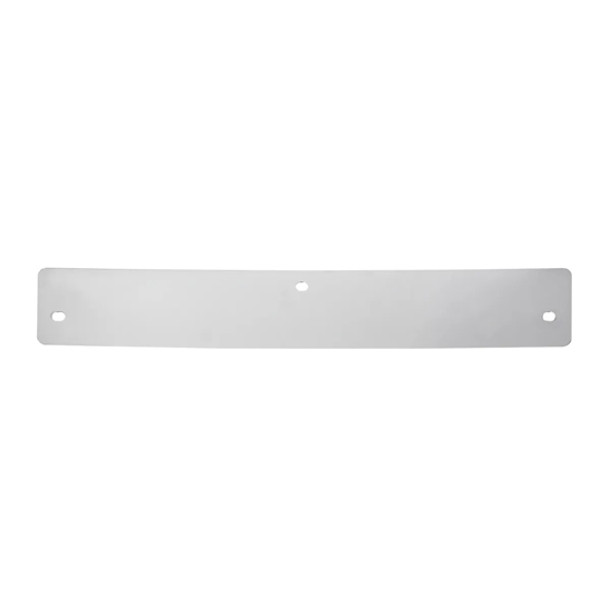 16 X 3 Inch Chrome Flame Bottom Mud Flap Plate W/Backing Plate