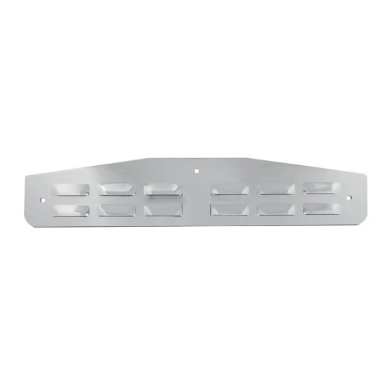 14 X 4 Inch Chrome Louver Bottom Mud Flap Plate W/O Backing Plate