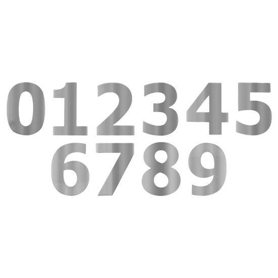 3 Inch Chrome Number 2 Cutout -Tape Mount