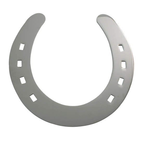 Chrome Horse Shoe Cutout 6.25 X 7 Inch - Stud Mount