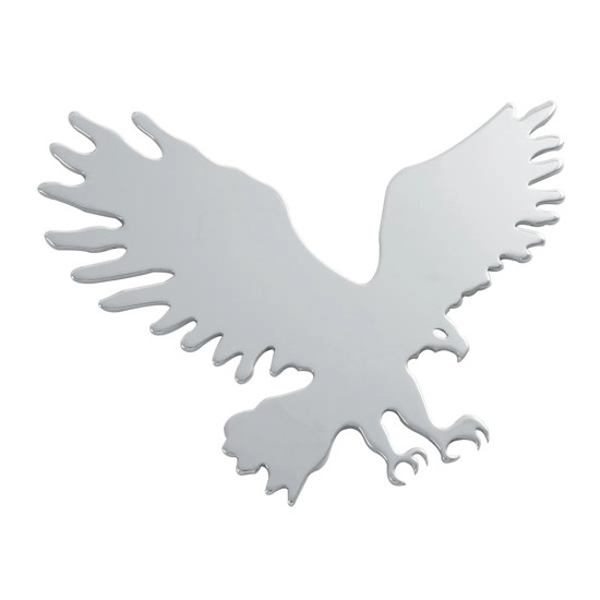 Small Chrome Eagle Cutout, Right Facing - Tape Mount