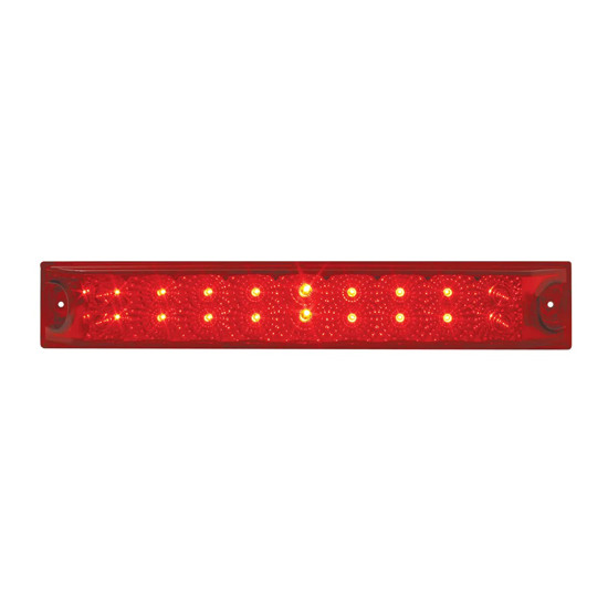 12 Inch Spyder 18 Diode Dual Function Stop / Turn / Tail Red LED Light