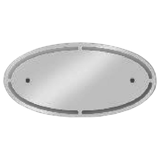 Stainless Steel Obround W/ Cutouts Hood Emblem Accent For Peterbilt 357, 365, 367, 378, 379, 388, 389, 589