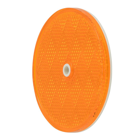 3.25 Inch Amber Round Center Bolt On Safety Reflector