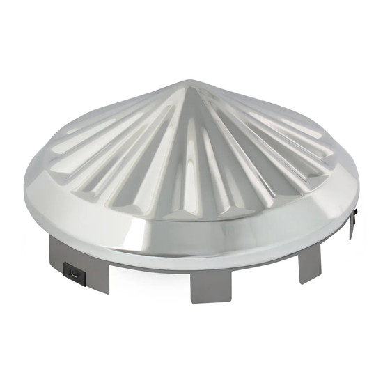 Universal Chrome Front Pin Wheel Hubcap, 1 Inch Lip