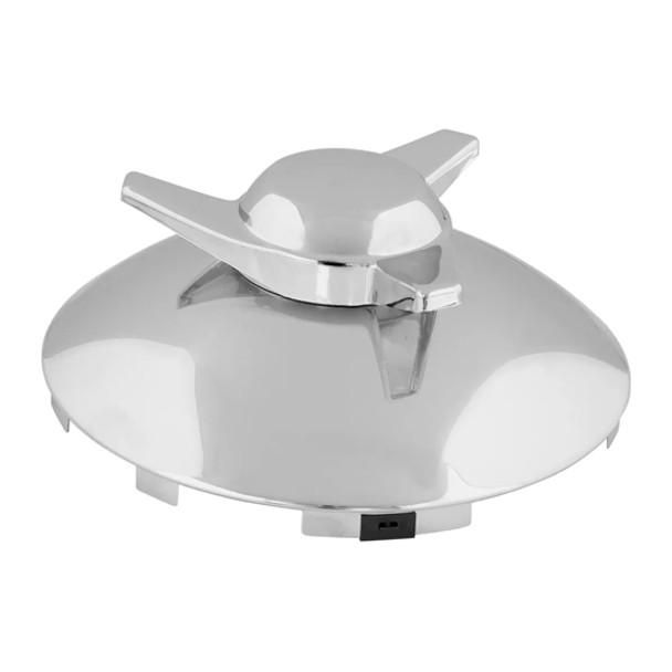 Universal Chrome Front Wing Spinner Hubcap, Straight, 7/16 Inch Lip, Passenger Side