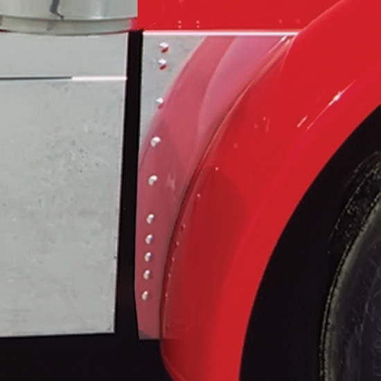 Stainless Steel Lower Hood Extension Panel For Peterbilt 379 127BBC - Tape Mount