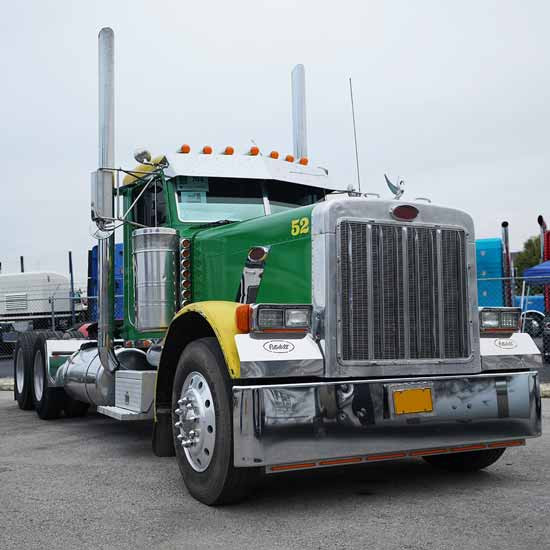 Chrome-Plated Oval Hood Logo Emblem Bezel W/ Visor For Peterbilt