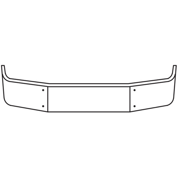18 Inch Stainless Set Back Bumper For Peterbilt 386 2006-2009