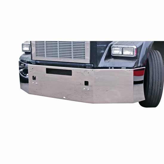 18 Inch Stainless Set Back Bumper With Tow & Hitch Holes For Kenworth T800B
