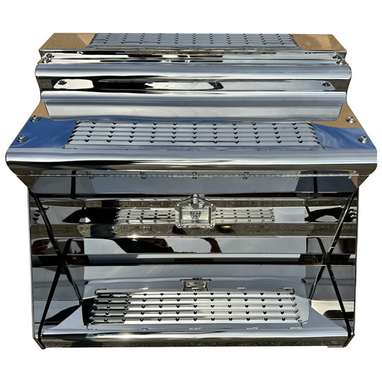 Twelve Ga. Stainless Steel Frame Mount Tool Box W/ Mounting Brackets- 28 Inch For Kenworth