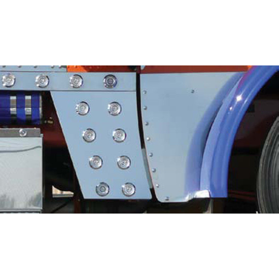 Peterbilt 389 Hood Extension Panels SS W/ Dimples By CSM