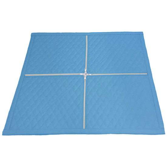 Light Blue 2 Zipper Quilted Vinyl Winter Front With By Robert James For Freightliner FLT Cabover