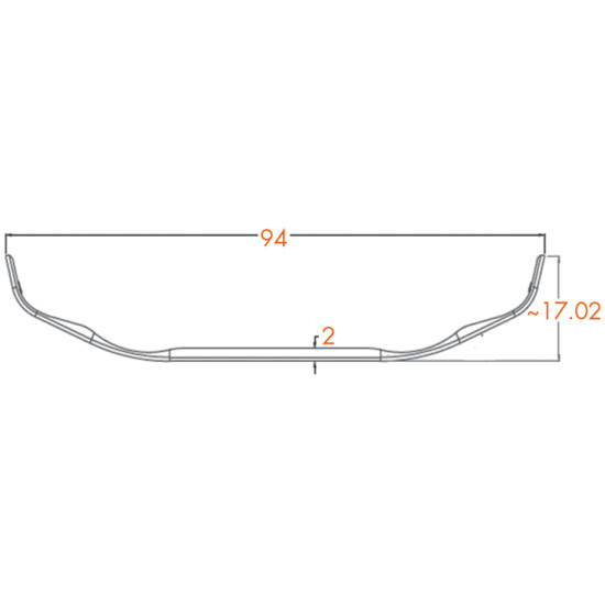 18 Inch Chrome Bumper W/ Vent Holes For GMC C4500, C5500