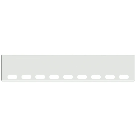 20 Inch Stainless Steel Boxed End Bumper, Blind Mount With 9 Oval Light Cutouts For Freightliner, Kenworth & Peterbilt