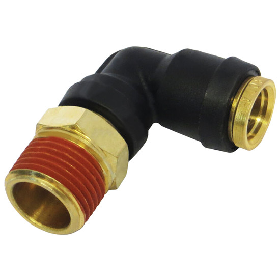 PLC Swivel Male Elbow Fitting DOT 3/8 X 3/8 Inch Replaces 369Ptc66, Kv2L1136S, S769Pmt66