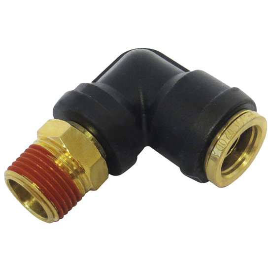 PLC Swivel Male Elbow Fitting DOT 1/2 X 3/8 Inch Replaces 369Ptc86, Kv2L1336S, S769Pmt86