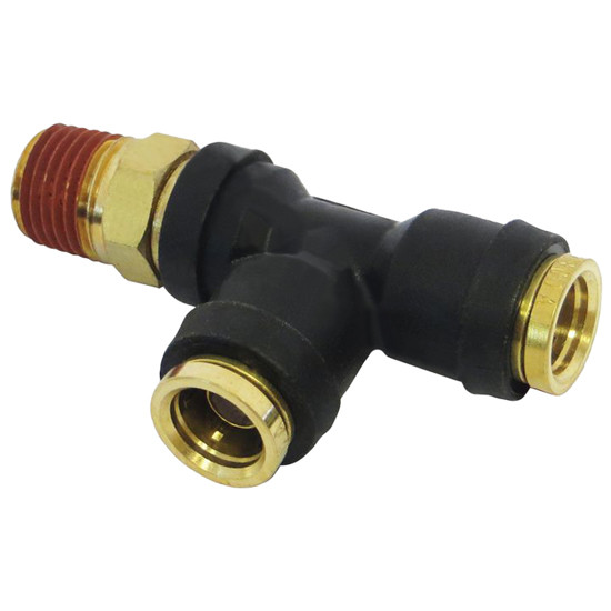 Push Lock Connect Male Run Tee DOT 3/8 X 1/4 Inch