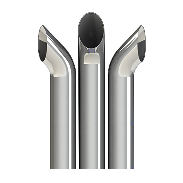 5 OD X 36 Inch Chrome Curved Exhaust Stack