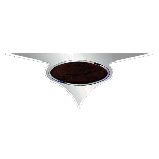 Stainless Steel Hood Logo Trim 19 Inch Cow Skull For Peterbilt