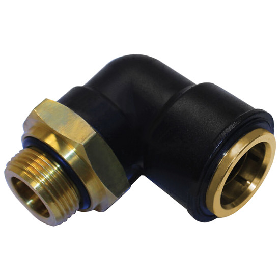 Composite PLC Male Elbow Fitting M22X1.5 X 3/4 Inch Replaces 20999388 For Volvo