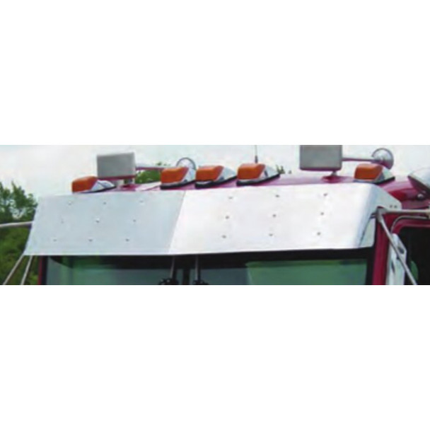 Turnpike Truck Trim 9 Inch SS Drop Visor For Kenworth 1985 - 1998 Flat Windshield