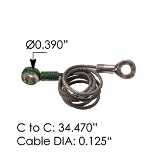 BESTfit 34.47 Inch Hood Restraint Cable Replaces L92-6017-0875 For