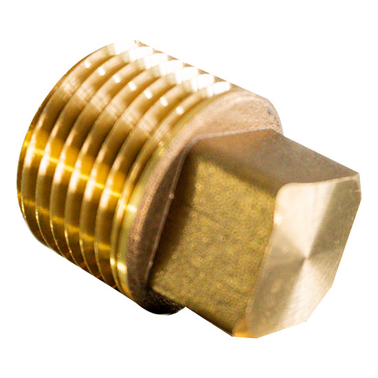 Brass Square Head Plug 1/2 Inch