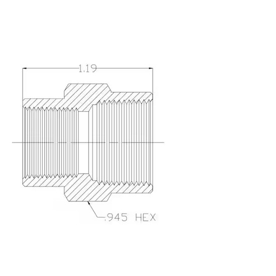 Brass Reducer Fpt-Fpt Coupling - 1/2 X 3/8 Inch