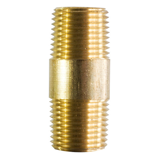 Brass Pipe Nipple 1/2 X 2 Inch