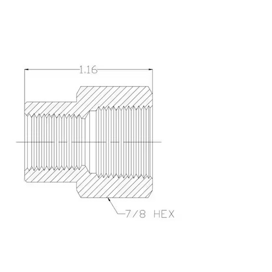 Brass Fitting Reducer Adapter Fpt-Fpt 3/8 X 1/4 Inch