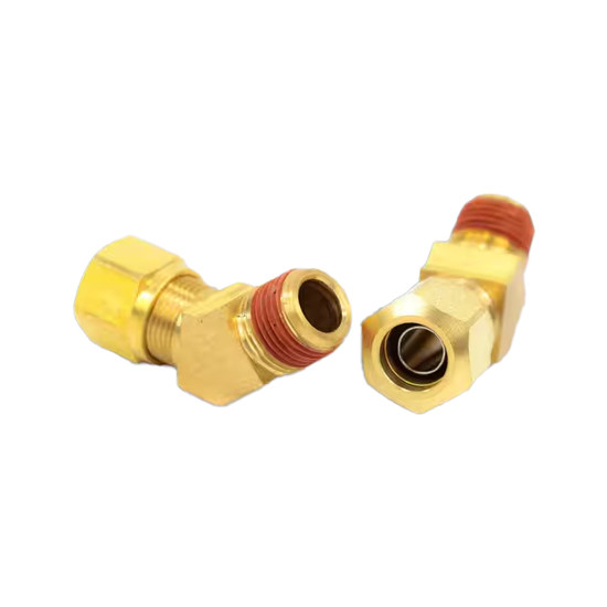 Brass Male Elbow 45 Degree 1/2 X 3/8 Inch For Nylon Tubing