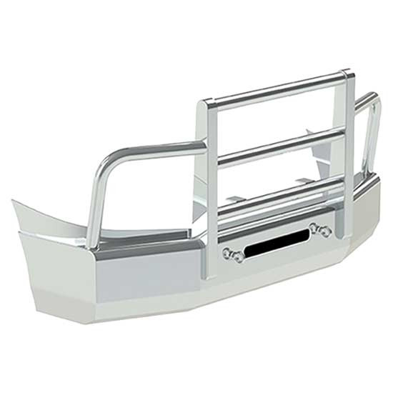 Herd Aluminum Aero LT 2 Post Grille Guard W/ Amber Oval Clearance Lights For Ford F250, F350, F450 & F550