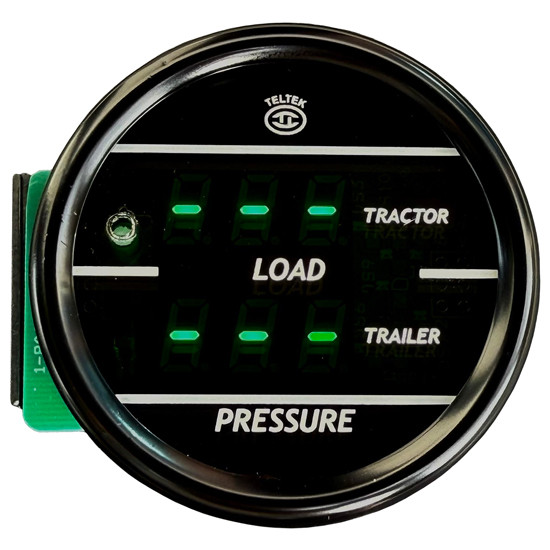 Teltek Digital Load Pressure Tractor And Trailer Dual Display Gauge For Peterbilt