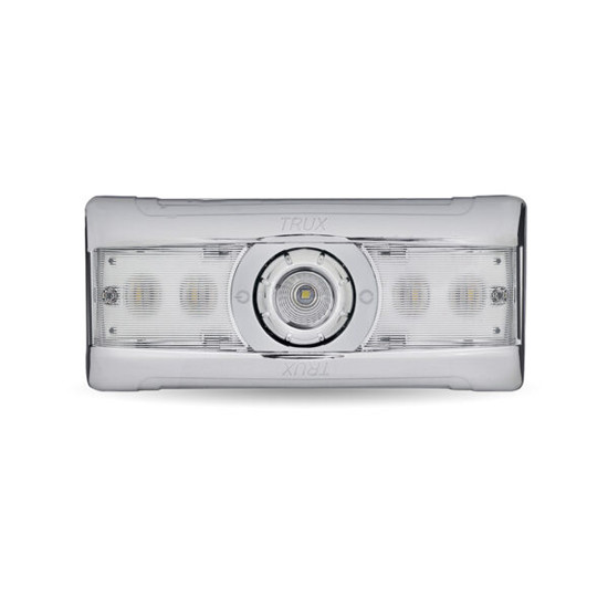 Chrome Interior Projector Dome / Map 6 Color Cab LED Light For Peterbilt 300 Series 2005 & Newer