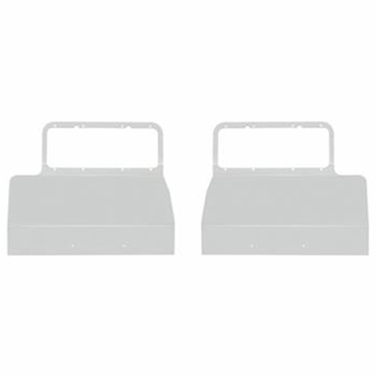 Peterbilt 378, 379 Fender Guards With Headlight Mount - Stainless Steel