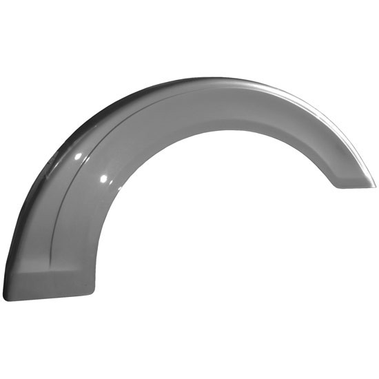 Fiberglass Gray Ribbed Front Fender - Passenger Side For Peterbilt 379