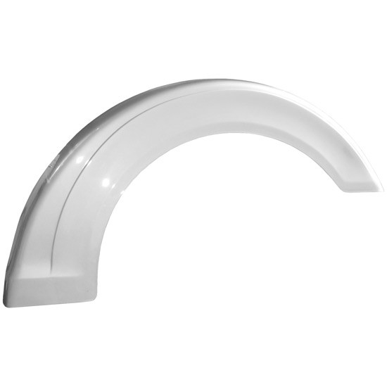 Fiberglass White Ribbed Front Fender - Passenger Side For Peterbilt 379