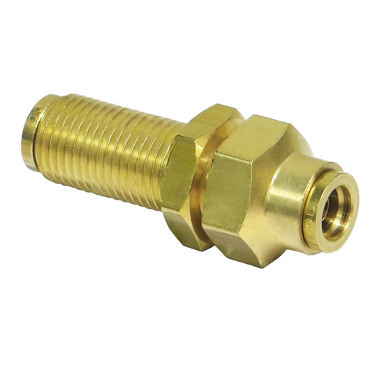 1/4 Inch Brass PLC Bulkhead Union