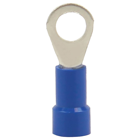 16-14 GA Blue Vinyl Ring Terminals NO. 10 Stud - 100 Pack