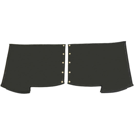 Black Non-Quilted Vinyl Front Fender Cover For Peterbilt 379 - Pair