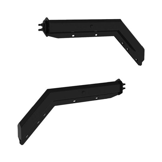 Black Angled Mud Flap Hanger Kit- 30 Inch, 2 Inch Mounting Bolt