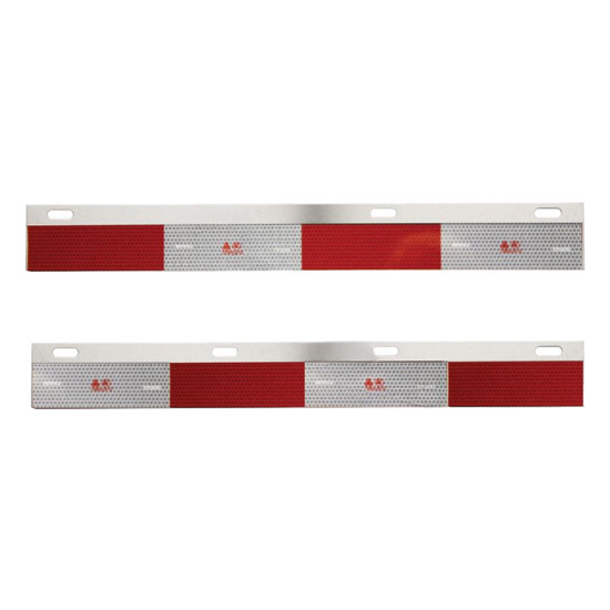 24.125 Inch Aluminum Straight Conspicuity Reflector Top Flap Plate- Pair